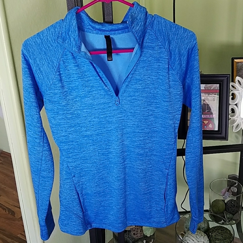 Zipper up sweatshirt style top